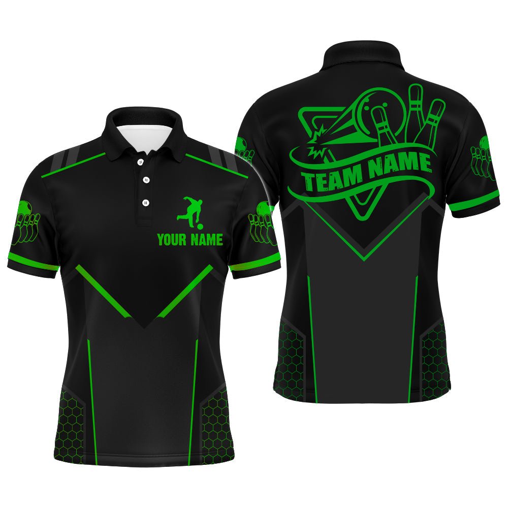 Individuell anpassbares Herren Bowling-Trikot mit Namen, Team-Bowler Kurzarm-Shirt BDT267-ODLY9 - Climcat