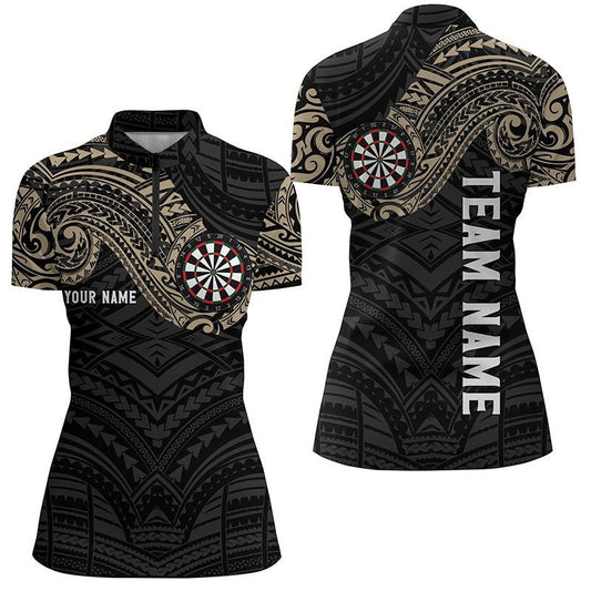Individuelles Champion Tribal Darts 1/4 Zip Shirt für Damen, maßgeschneidertes Darts-Shirt, Dart-Trikots I517 - Climcat