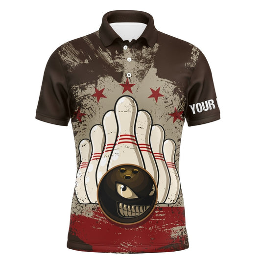 Personalisierte Vintage-Bowlinghemden für Herren mit individuellem Namen - Retro-Bowling-Polohemden - Team-Bowlinghemden Q4580 - Climcat