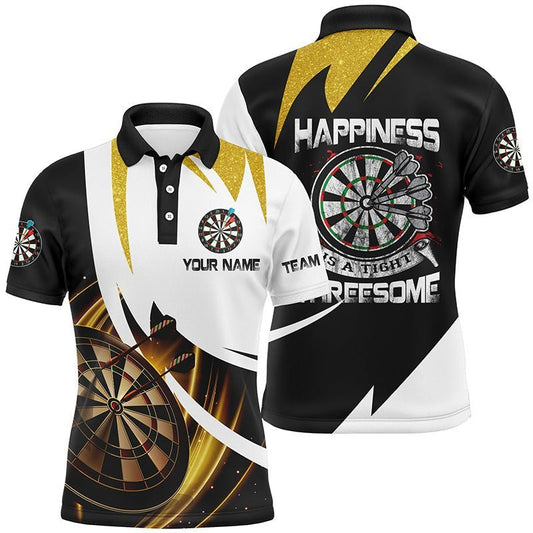 Personalisiertes Herren Darts Polo Shirt - Glück ist ein Treffer! Individuell anpassbares Dart-Team-Trikot für Männer G613 - Climcat