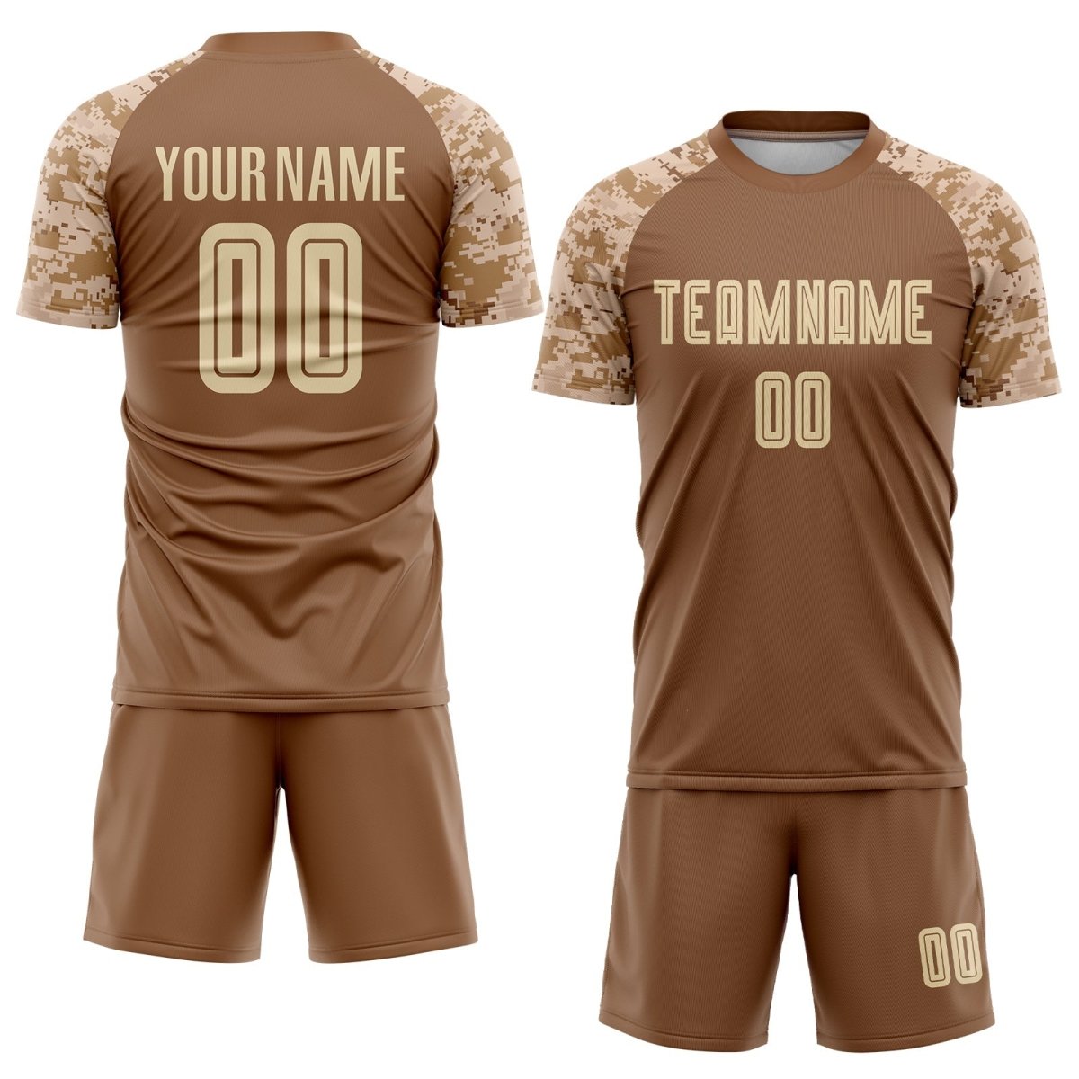Benutzerdefiniertes braun - creme - farbenes Camouflage - Sublimationsfußballtrikot G172 - Climcat