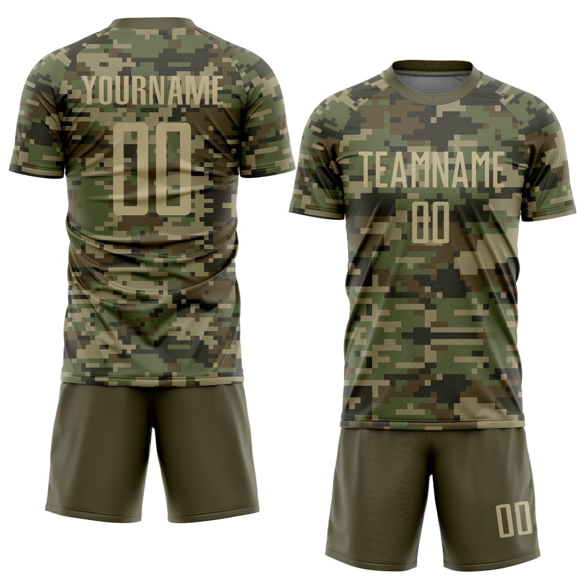 Benutzerdefiniertes Camo Vegas Gold - Olive Sublimations - Trikot "Salute To Service" für Fußball C374 - Climcat