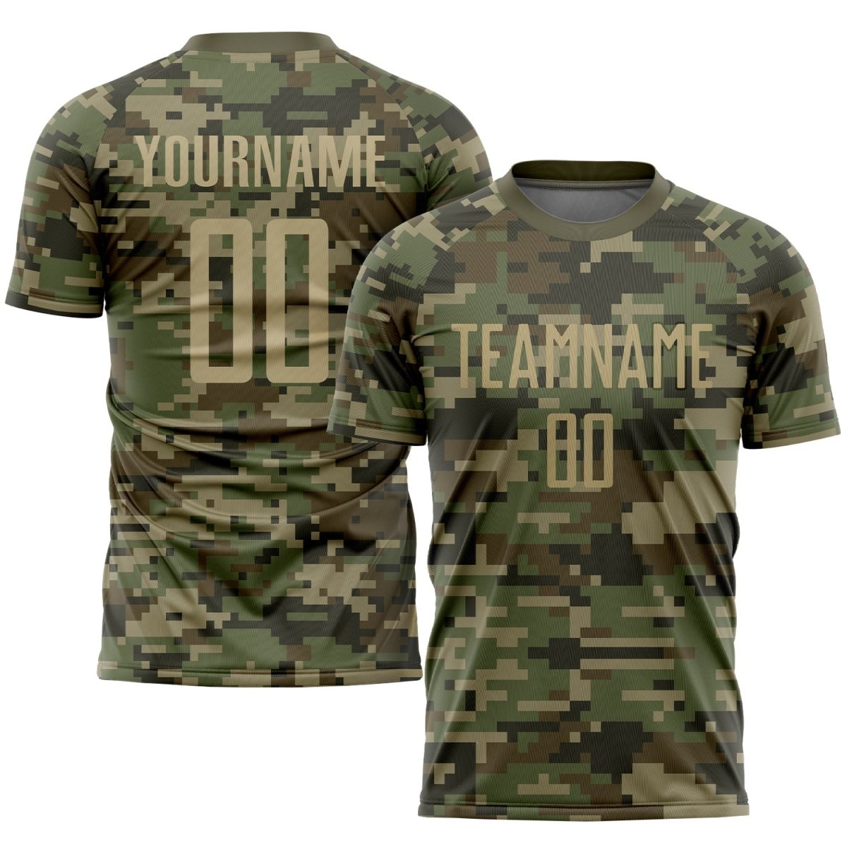 Benutzerdefiniertes Camo Vegas Gold - Olive Sublimations - Trikot "Salute To Service" für Fußball C374 - Climcat