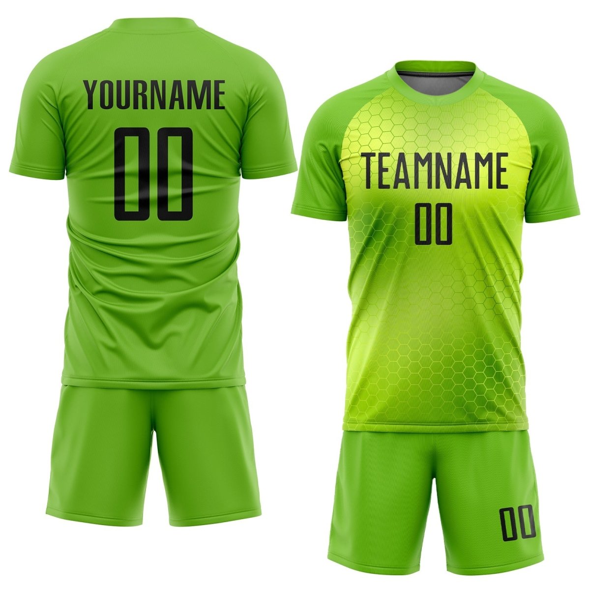 Benutzerdefiniertes Neon - Grün - Schwarz Sublimations - Fußball - Trikot G152 - Climcat