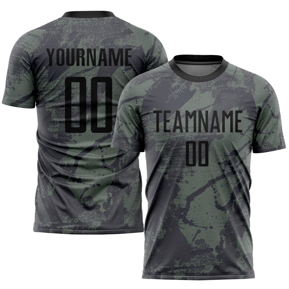 Benutzerdefiniertes Olivschwarzes Sublimationstrikot "Salute To Service" für Fußball Q268 - Climcat