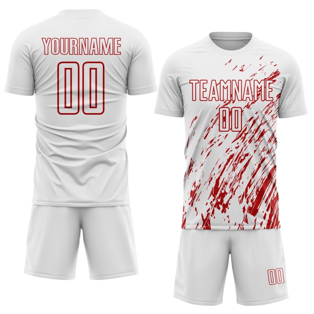 Benutzerdefiniertes weiß - rotes Sublimations - Soccer - Trikot J560 - Climcat