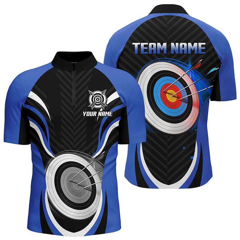 Blaues Bogenschieß Polo - Shirt für Herren & Damen - Personalisiert & Individuell T1017 - Climcat