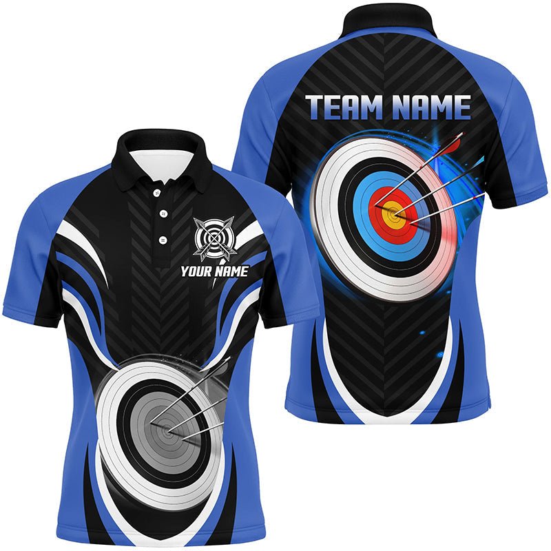 Blaues Bogenschieß Polo - Shirt für Herren & Damen - Personalisiert & Individuell T1017 - Climcat
