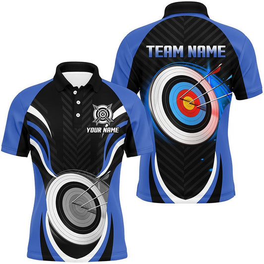 Blaues Bogenschieß Polo - Shirt für Herren & Damen - Personalisiert & Individuell T1017 - Climcat