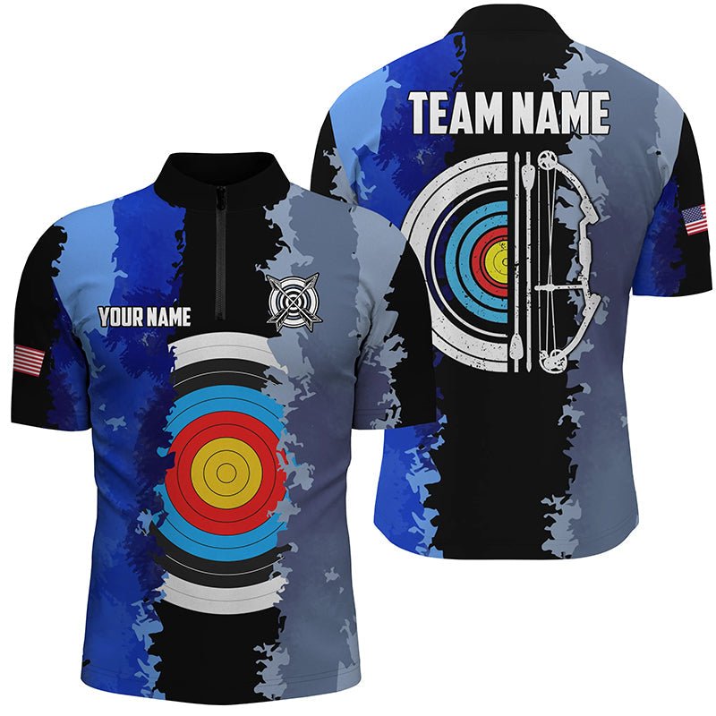 Bogenschieß Team Poloshirt Personalisiert Herren Damen Blau T1423 - Climcat