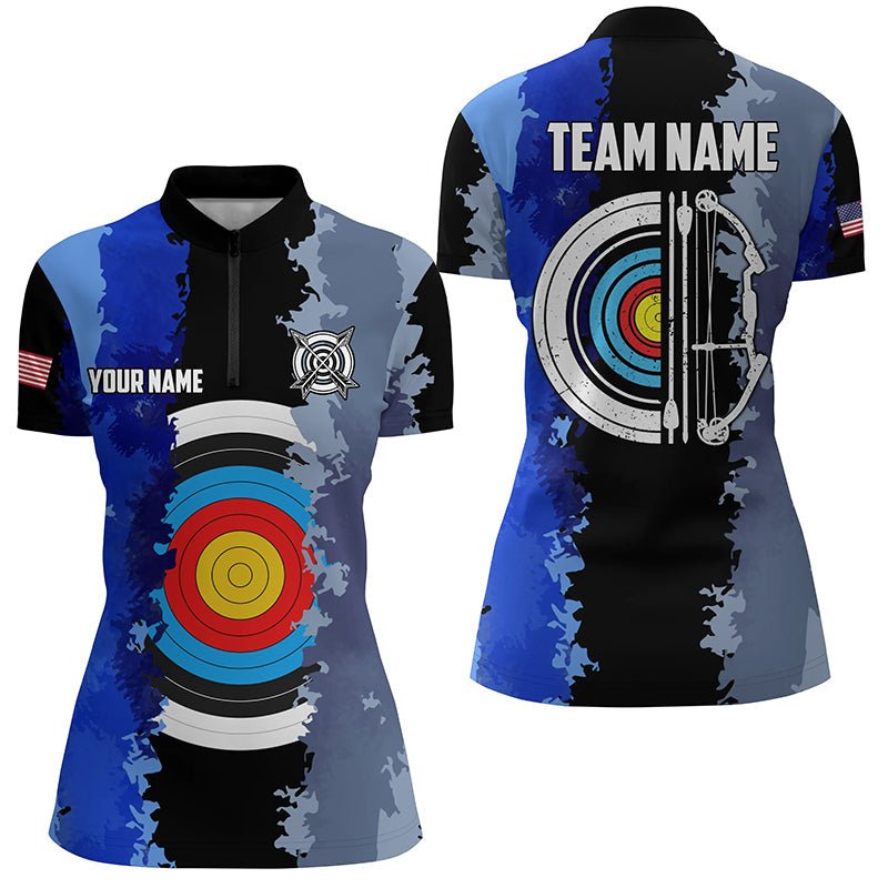 Bogenschieß Team Poloshirt Personalisiert Herren Damen Blau T1423 - Climcat