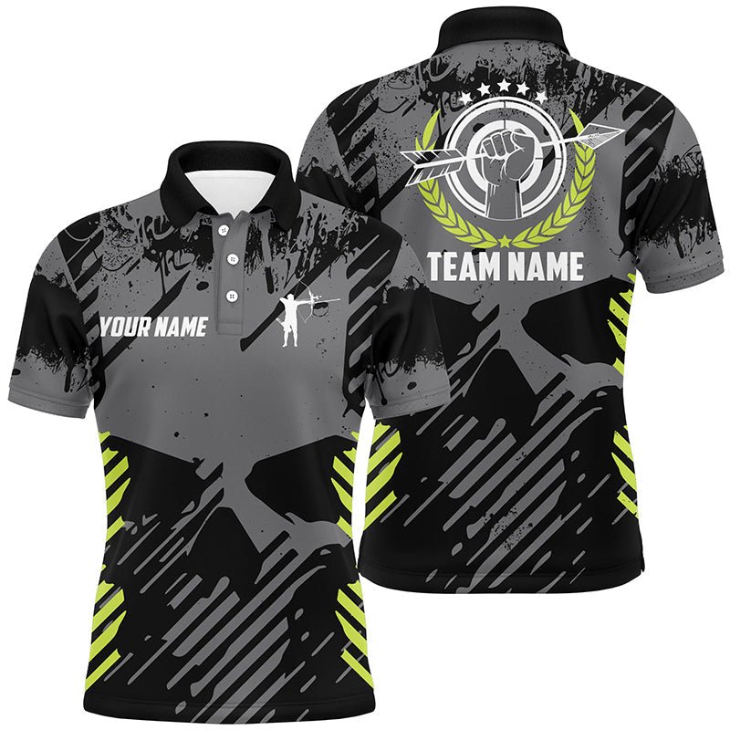 Bogenschießen Polo - Shirt Herren Damen - Grunge Totenkopf 3D - Geschenk für Bogenschützen T0600 - Climcat