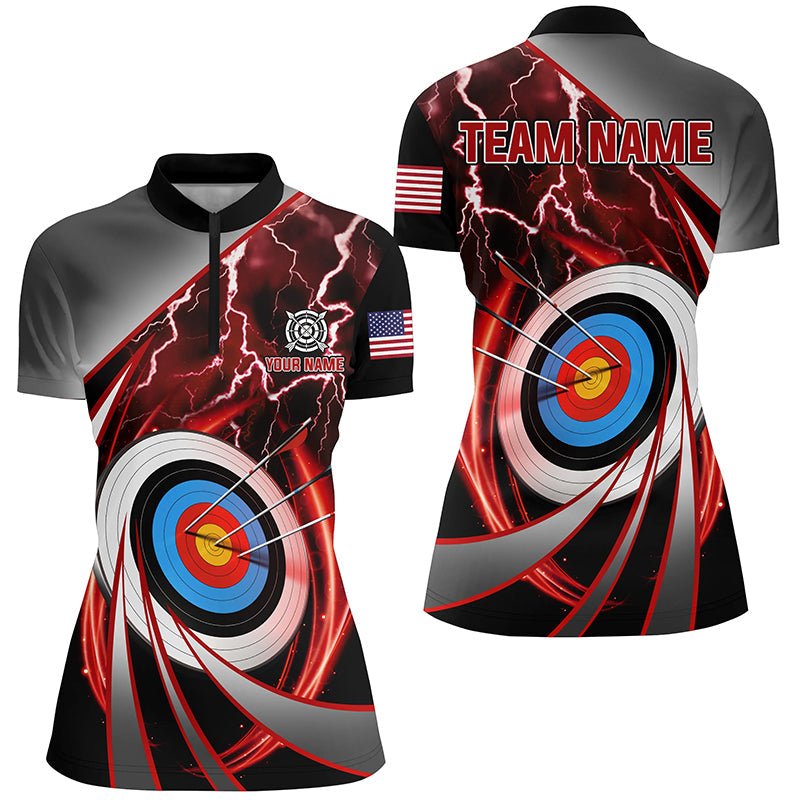 Bogenschießen Poloshirt Personalisiert | Donner Blitz Motiv | Herren & Damen Team - Shirt T1050 - Climcat