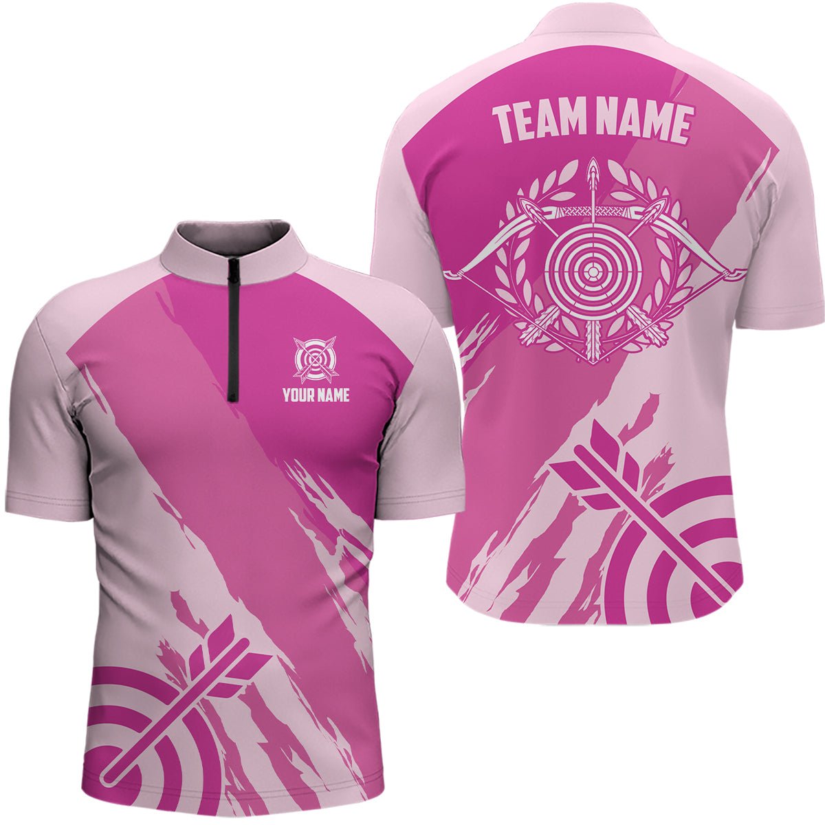 Bogenschießen Poloshirt Pink Personalisiert - Herren & Damen T0601 - Climcat