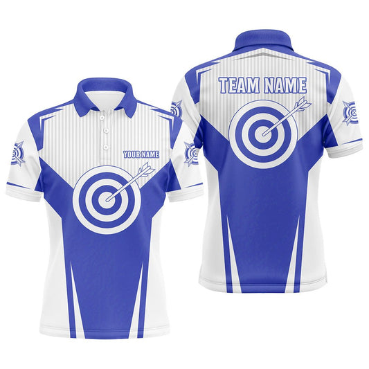 Bogenschießen Team Polo Shirt / Trikot Unisex Blau - Personalisierbar mit Teamnamen T0707 - Climcat