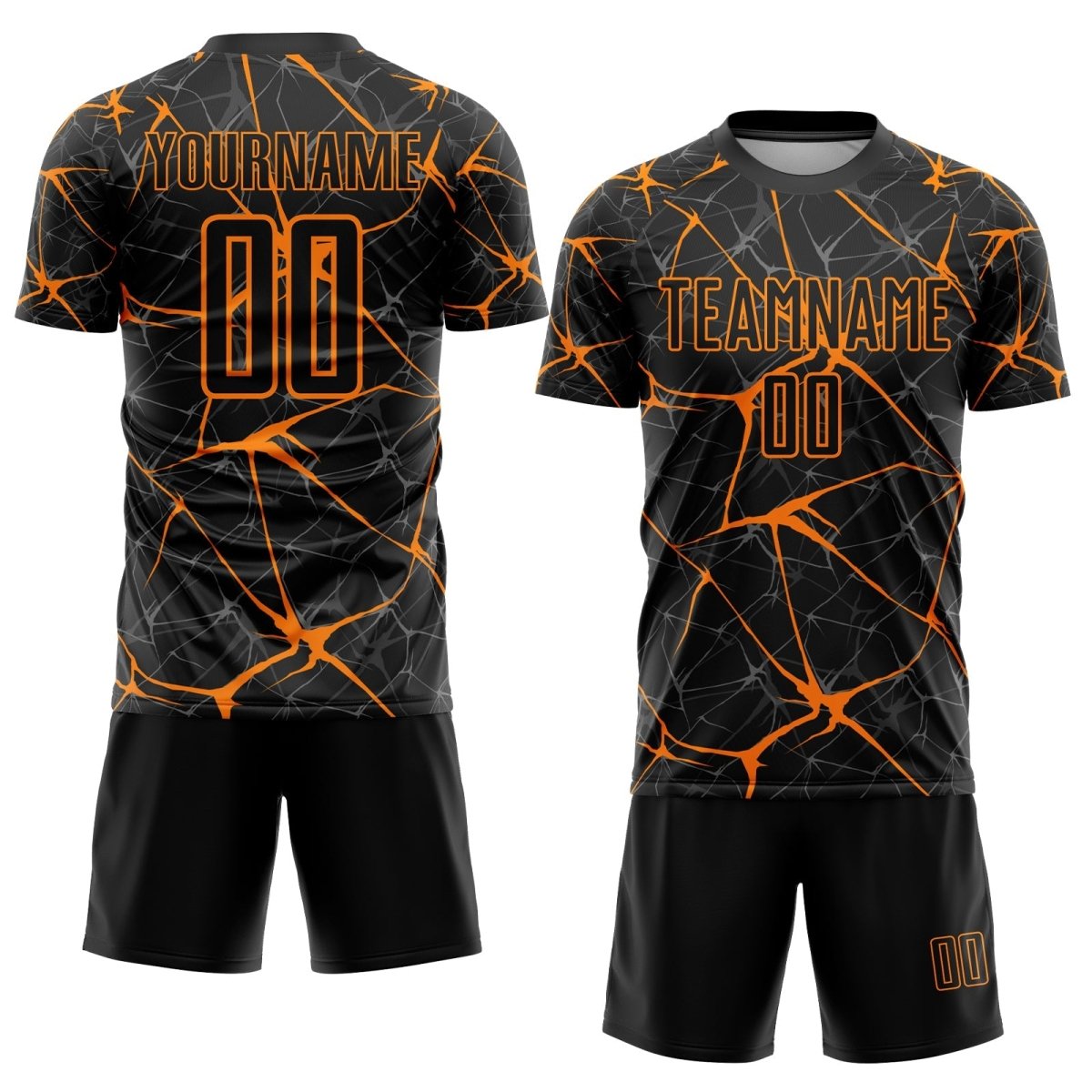 Custom Black Bay Orange Sublimations - Soccer - Trikot B855 - Climcat