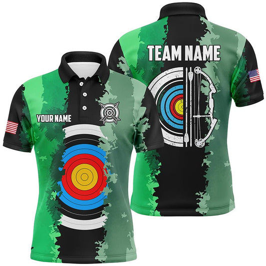 Grünes Bogenschießen Polo Shirt / Trikot - Personalisiert für Teams & Vereine - Herren & Damen - T1424 - Climcat