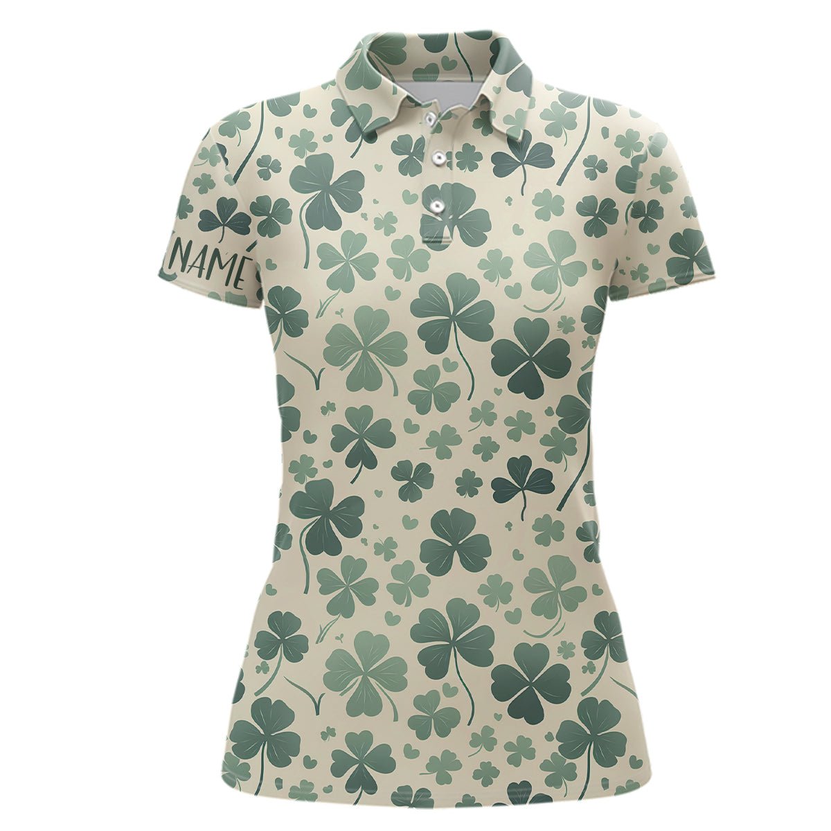 Grünes Kleeblatt St. Patrick's Day Damen Golf Polo Shirt Maßgeschneiderte Golf Shirts Für Frauen Golf Geschenke L1312 - Climcat