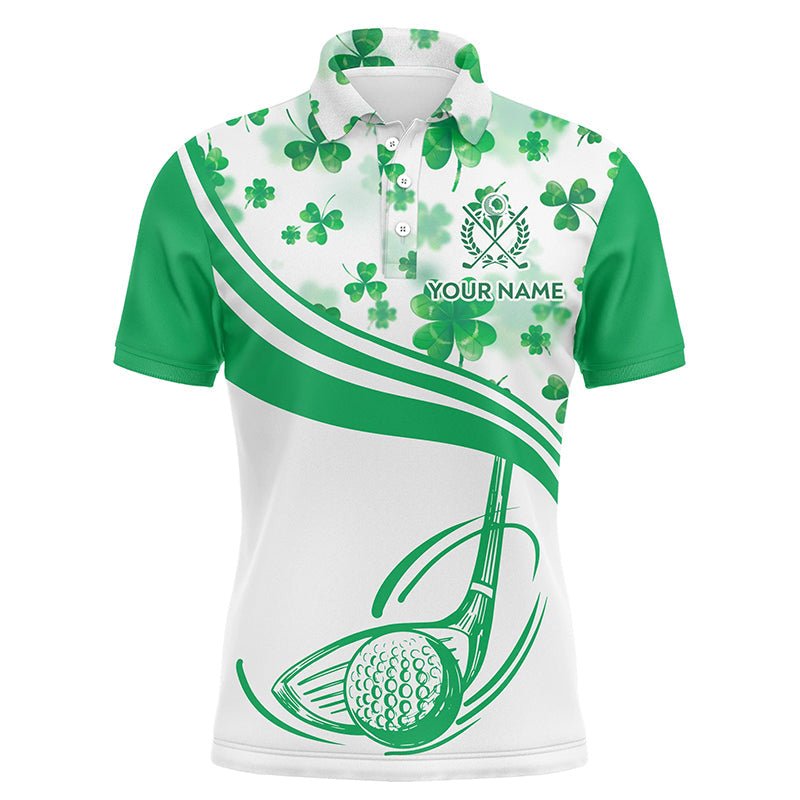 Grünes Kleeblatt St. Patrick's Day Herren Golf Polo Shirt - Personalisierte Golf Shirts für Männer - Golf Geschenke L1300 - Climcat