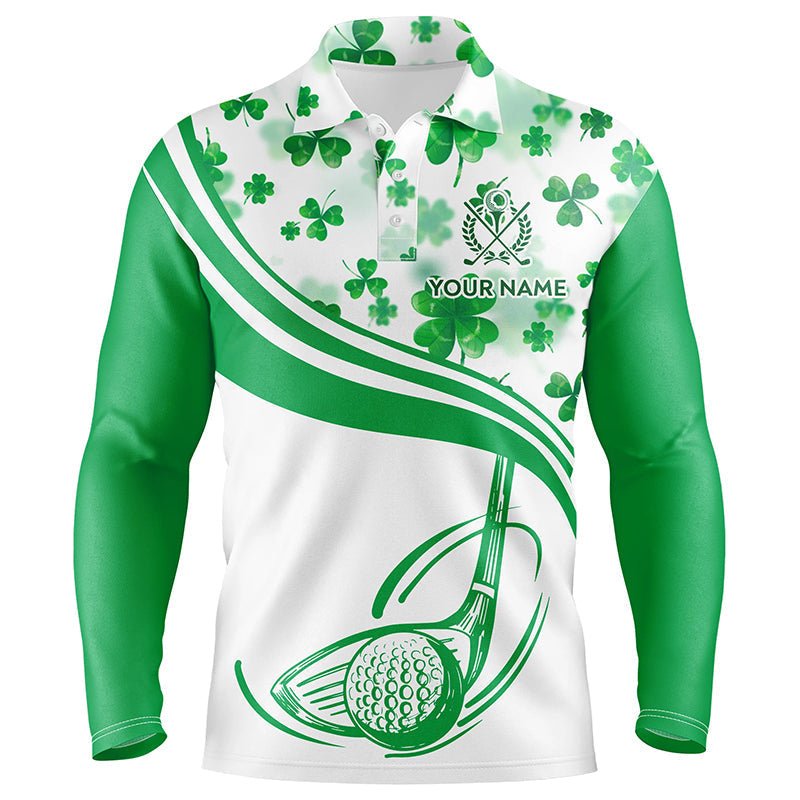 Grünes Kleeblatt St. Patrick's Day Herren Golf Polo Shirt - Personalisierte Golf Shirts für Männer - Golf Geschenke L1300 - Climcat