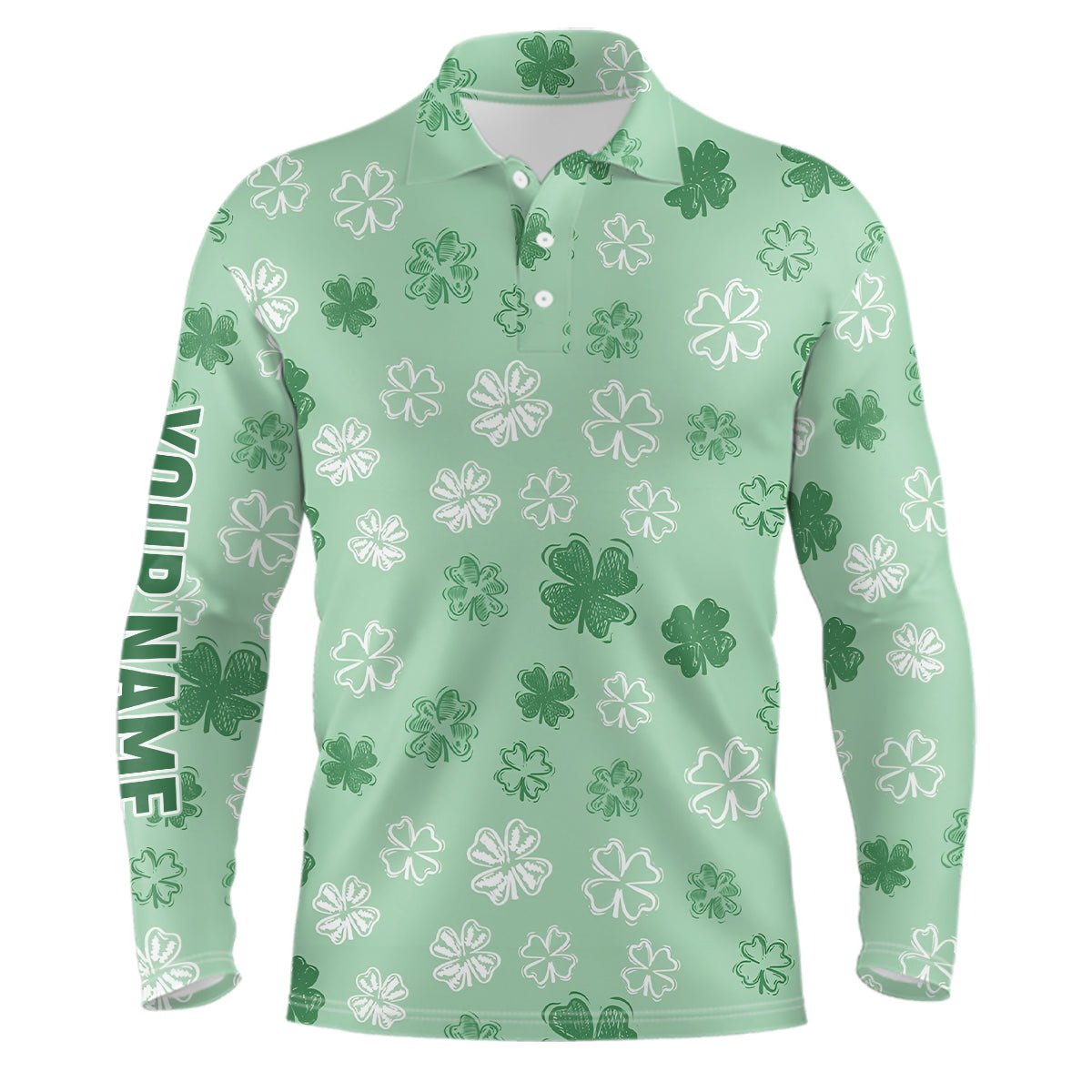 Herren Golf Polo Shirt Grün Kleeblatt St. Patrick's Day Maßgeschneiderte Golfhemden Für Männer Beste Golfgeschenke L1256 - Climcat