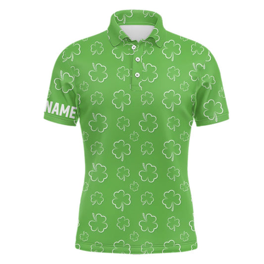 Herren Golf Polo Shirt Grün Kleeblatt St. Patrick's Day Maßgeschneiderte Golfshirts Für Herren Golf-Geschenke LDT1257 L1257 - Climcat