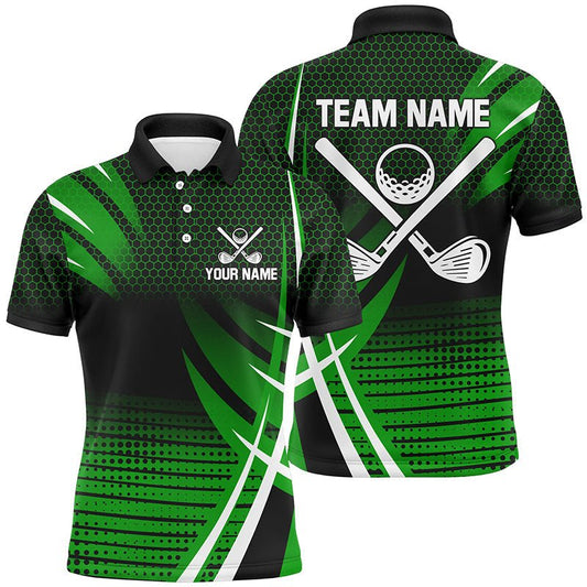 Herren Golf Polo Shirt | Personalisiertes Golfshirt, coole Golfgeschenke für das Team | Grün N7487 - Climcat