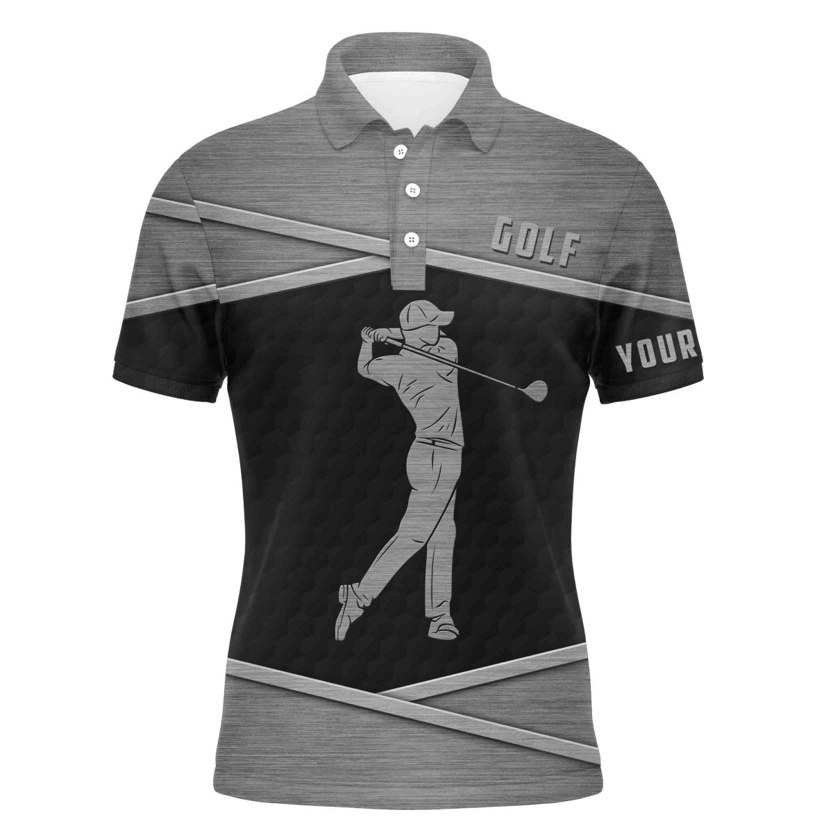 Herren Golf Polo Shirt Schwarz | Beste Herren Golfbekleidung | Personalisierte Geschenke für Golfer N3389 - Climcat