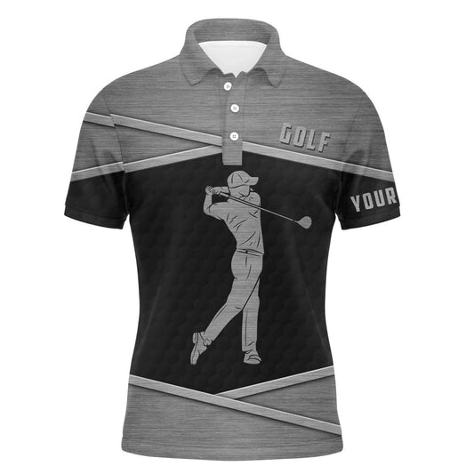 Herren Golf Polo Shirt Schwarz | Beste Herren Golfbekleidung | Personalisierte Geschenke für Golfer N3389 - Climcat