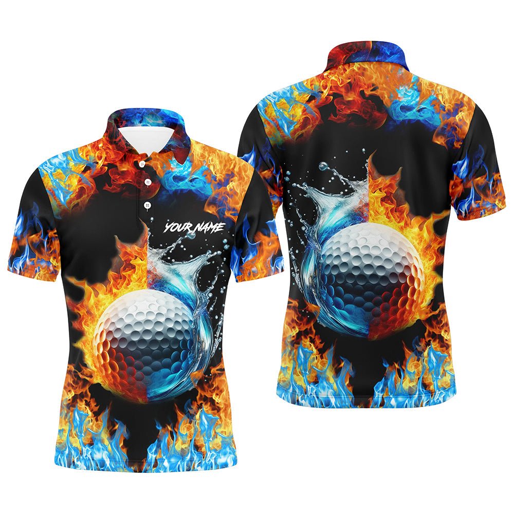 Herren Golf Polo Shirts mit individuellem Design - Wasser- und feuerfester Golfball - Golfbekleidung für Herren N7288 - Climcat