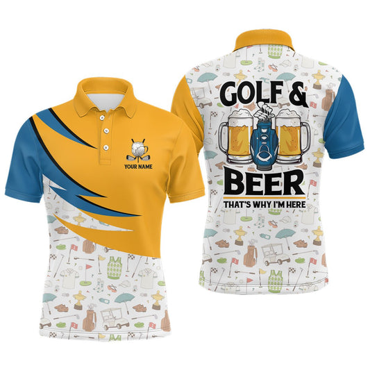 Hochwertiges Herren Polo-Shirt mit Golfmotiven - Perfekt für Golfliebhaber und Biergenießer L0471 - Climcat