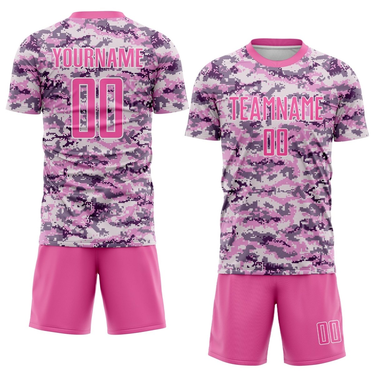 Individualisierte Camo Pink - Weiße Sublimations - Trikot "Ehrung an den Dienst" für Fußball J801 - Climcat