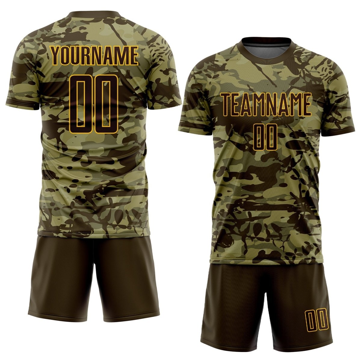 Individuelles Camo Braun - Gold Sublimations - Trikot "Ehre dem Dienst" für Fußball X142 - Climcat