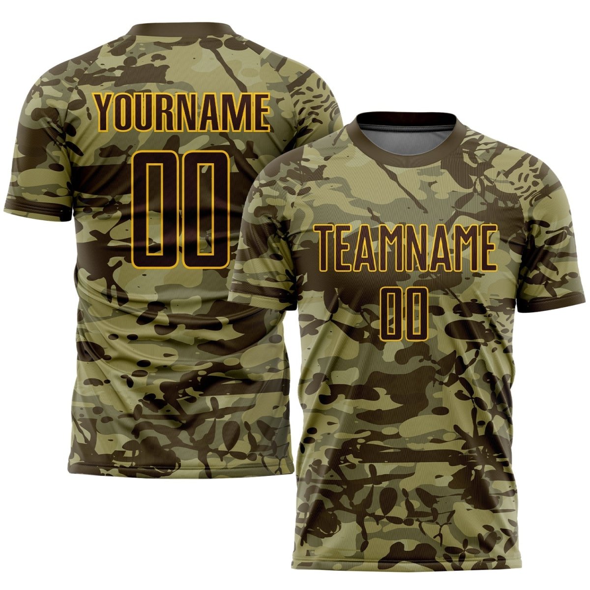 Individuelles Camo Braun - Gold Sublimations - Trikot "Ehre dem Dienst" für Fußball X142 - Climcat