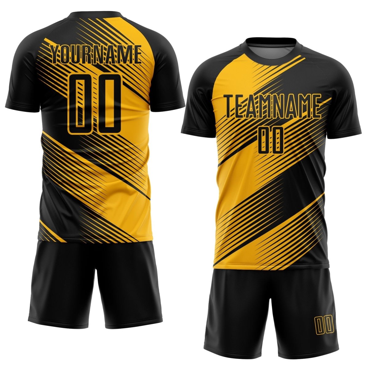 Individuelles Gold - Schwarz Sublimations - Fußballtrikot M594 - Climcat