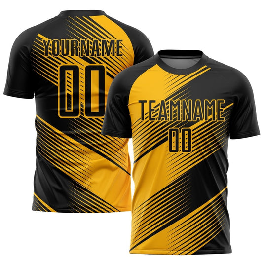 Individuelles Gold - Schwarz Sublimations - Fußballtrikot M594 - Climcat