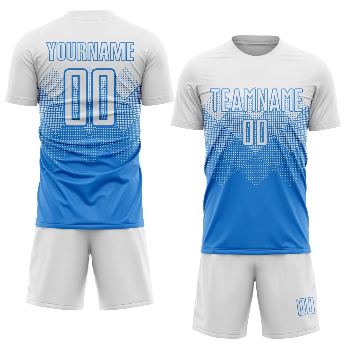 Individuelles Pulverblau Weiß Sublimationsfußballtrikot I512 - Climcat