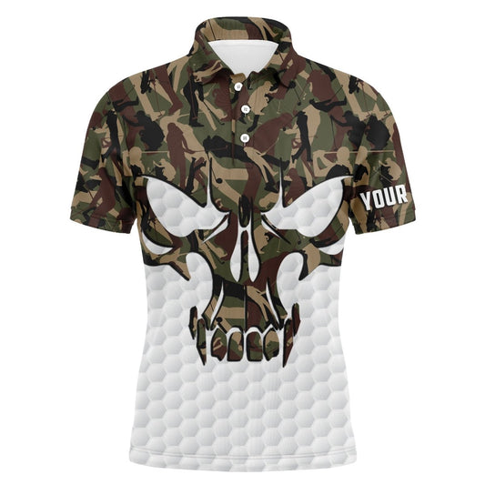 Langarm-Tarn-Golf-Skull-Polo-Shirts für Herren, individuelle Golfhemden, Geschenke für Golfliebhaber N3342 - Climcat