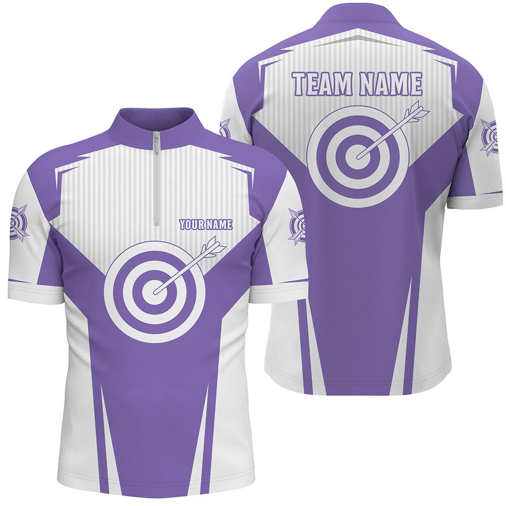 Lila Bogenschießen Trikot & Polo - Shirt – Unisex – Teamname personalisierbar – Bogensport Bekleidung T0705 - Climcat