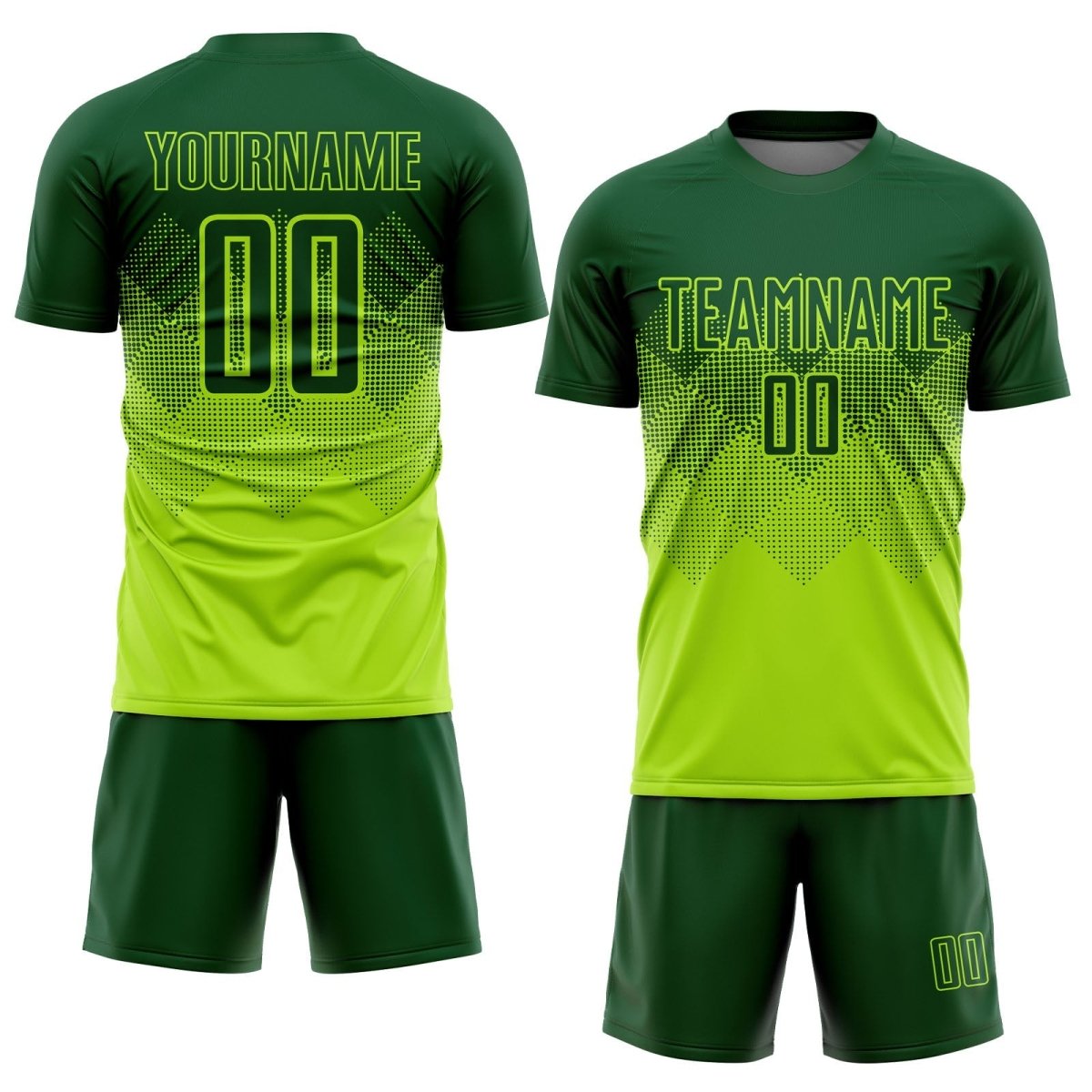 Maßgeschneiderte Neon - Grüne Sublimations - Soccer - Trikot - Jersey Q144 - Climcat