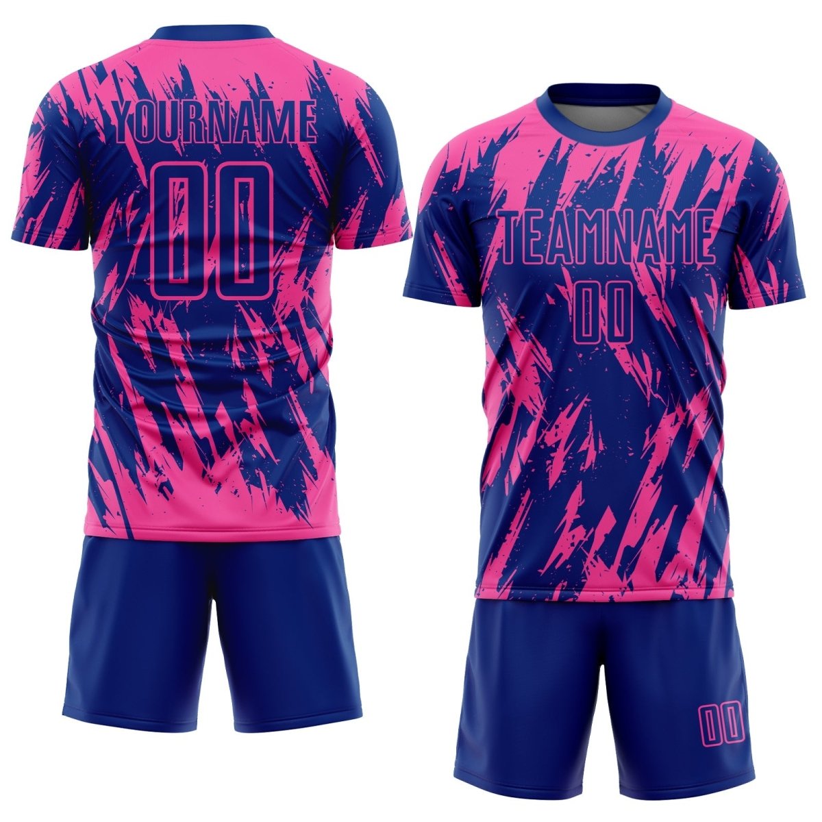 Maßgeschneiderte Pinke Royal Sublimations Fußballtrikot E161 - Climcat