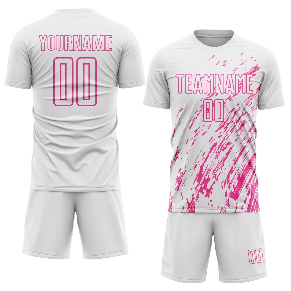 Maßgeschneiderte weiße und rosa Sublimations - Soccer - Trikot - Jersey Q779 - Climcat