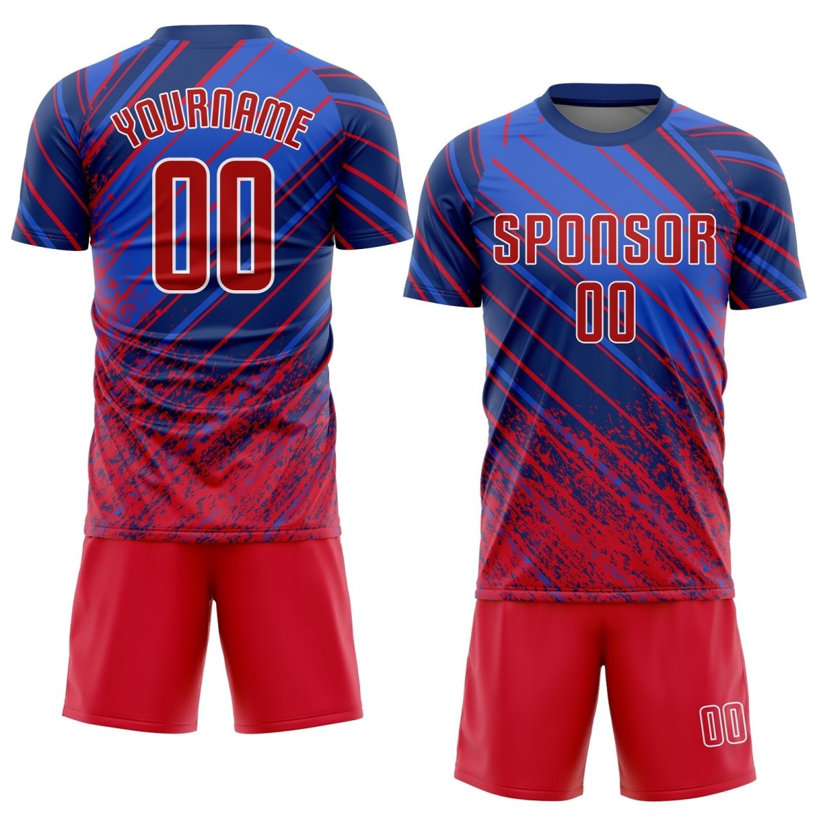 Maßgeschneidertes Rot - Weiße Sublimations - Soccer - Trikot P691 - Climcat