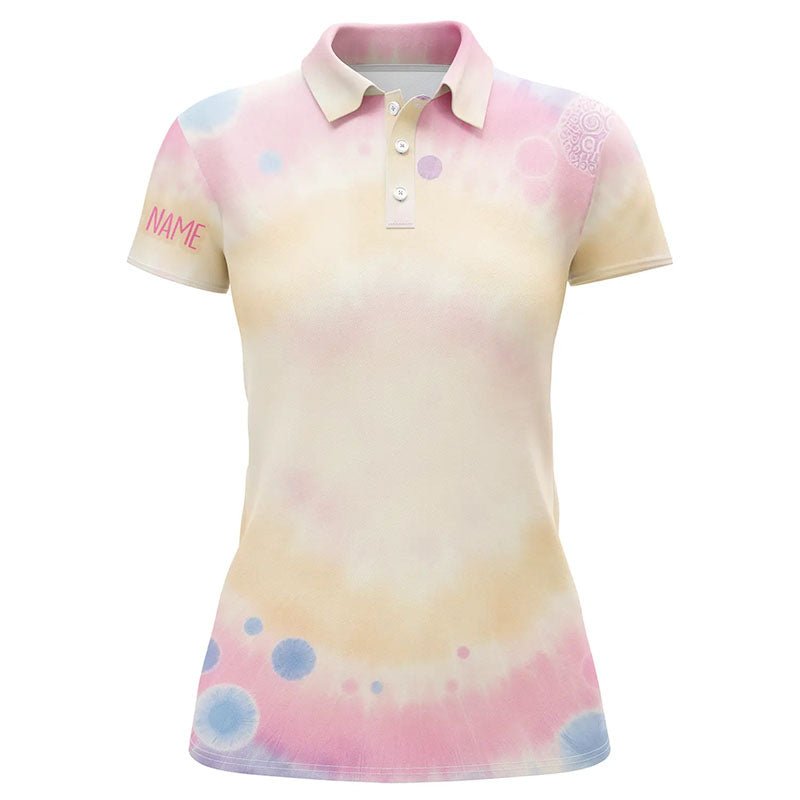 Pastell Tie-Dye 3D-Druck Damen Golf Polo Shirts Personalisierte Damen Golfshirts Golfgeschenke L1307 - Climcat