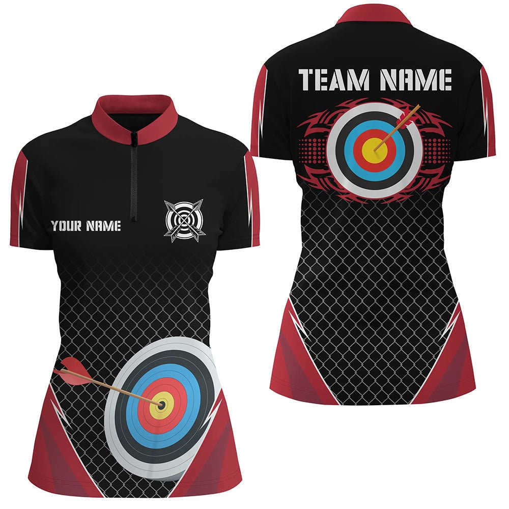 Personalisierte Bogenschießen Poloshirts (Unisex) mit 3D Zielscheiben - Netzmuster Teamkleidung V0554 - Climcat
