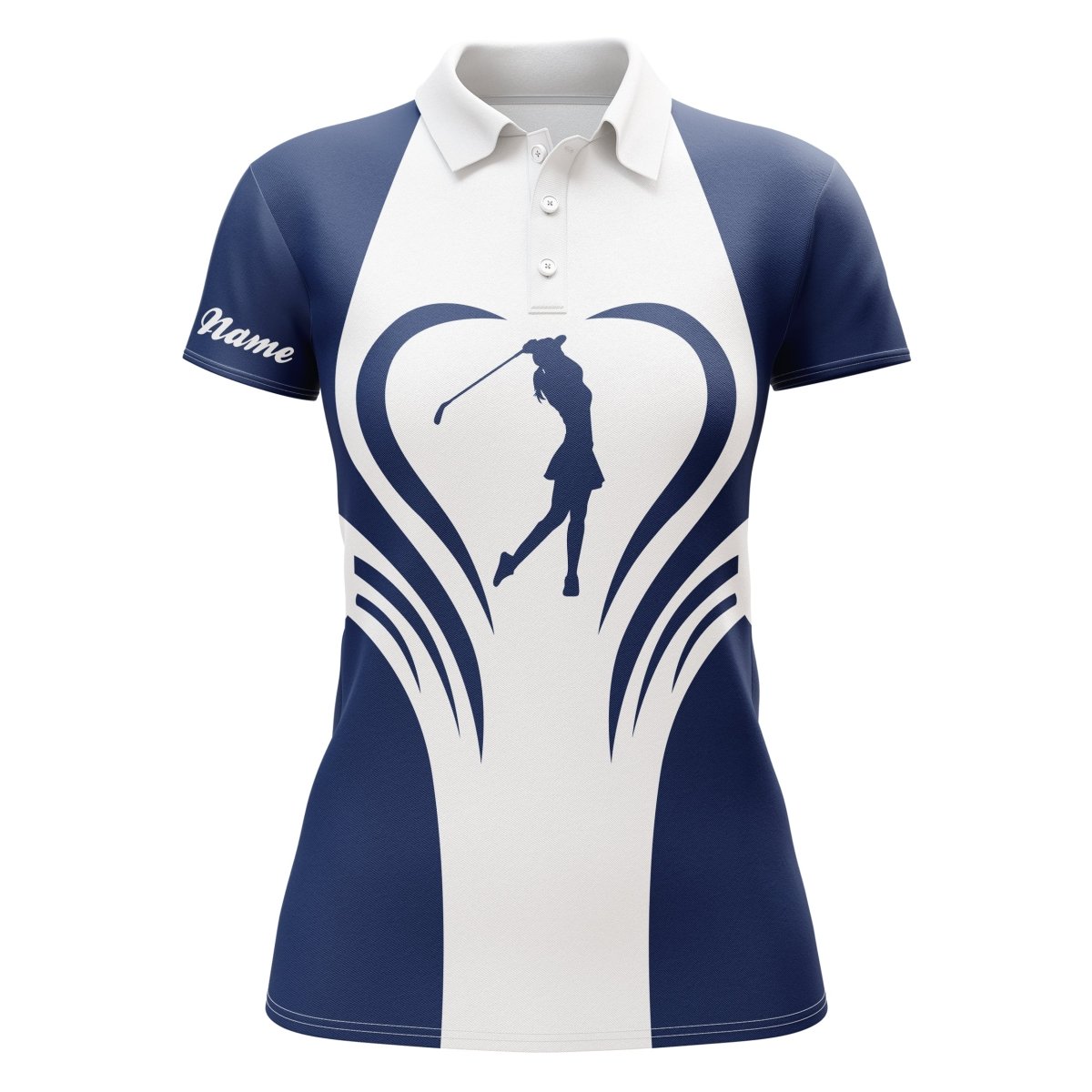 Personalisierte Golfgeschenke für Frauen: 3D Damen Golf Polo Shirts in Mehrfarbig - Liebe zum Golfspiel N3464 - Climcat