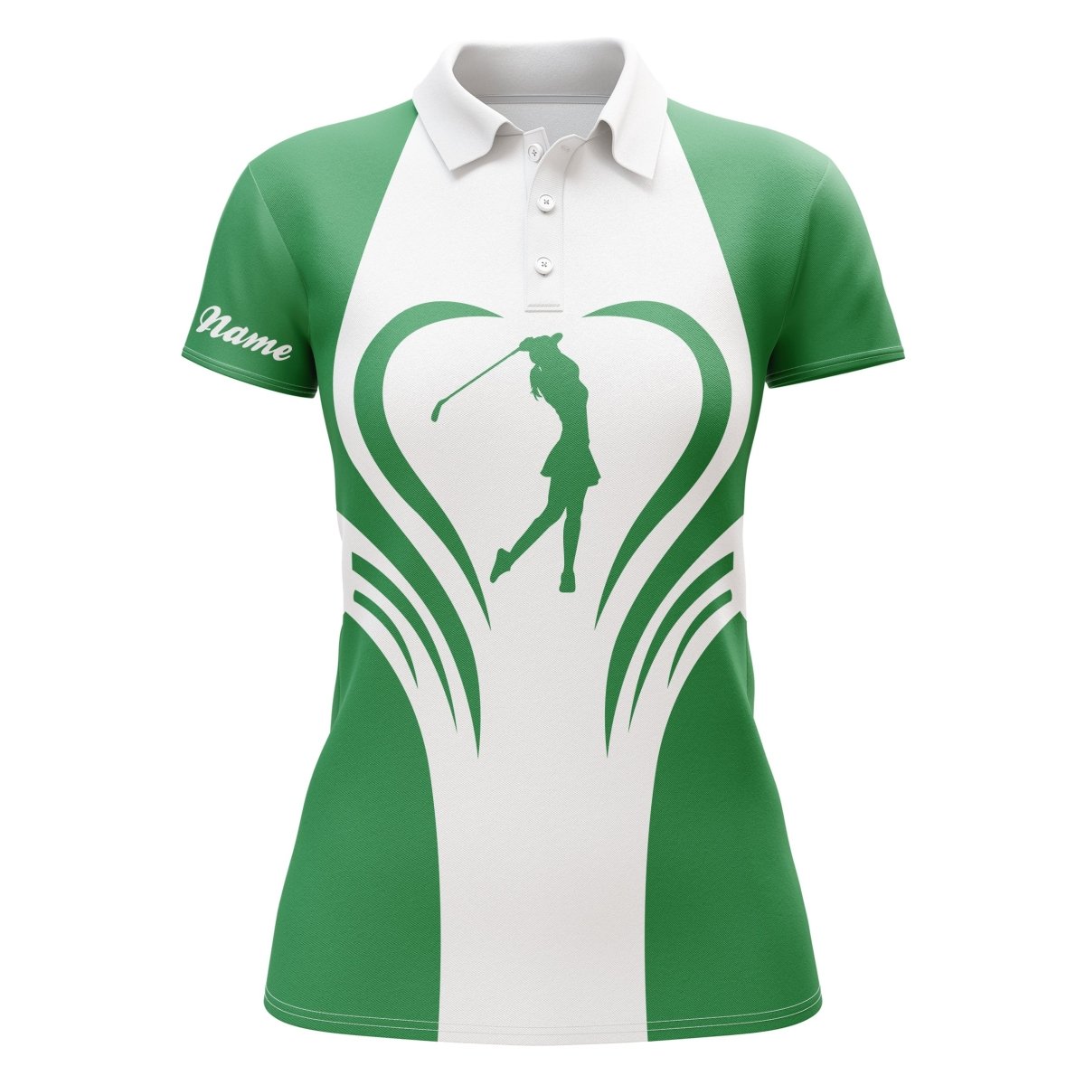 Personalisierte Golfgeschenke für Frauen: 3D Damen Golf Polo Shirts in Mehrfarbig - Liebe zum Golfspiel N3464 - Climcat