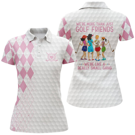 Personalisierte lustige Damen Golf Polo Shirts in mehreren Farben - Wir sind mehr als nur Golf-Freunde, wir sind eine kleine Gang N3669 - Climcat