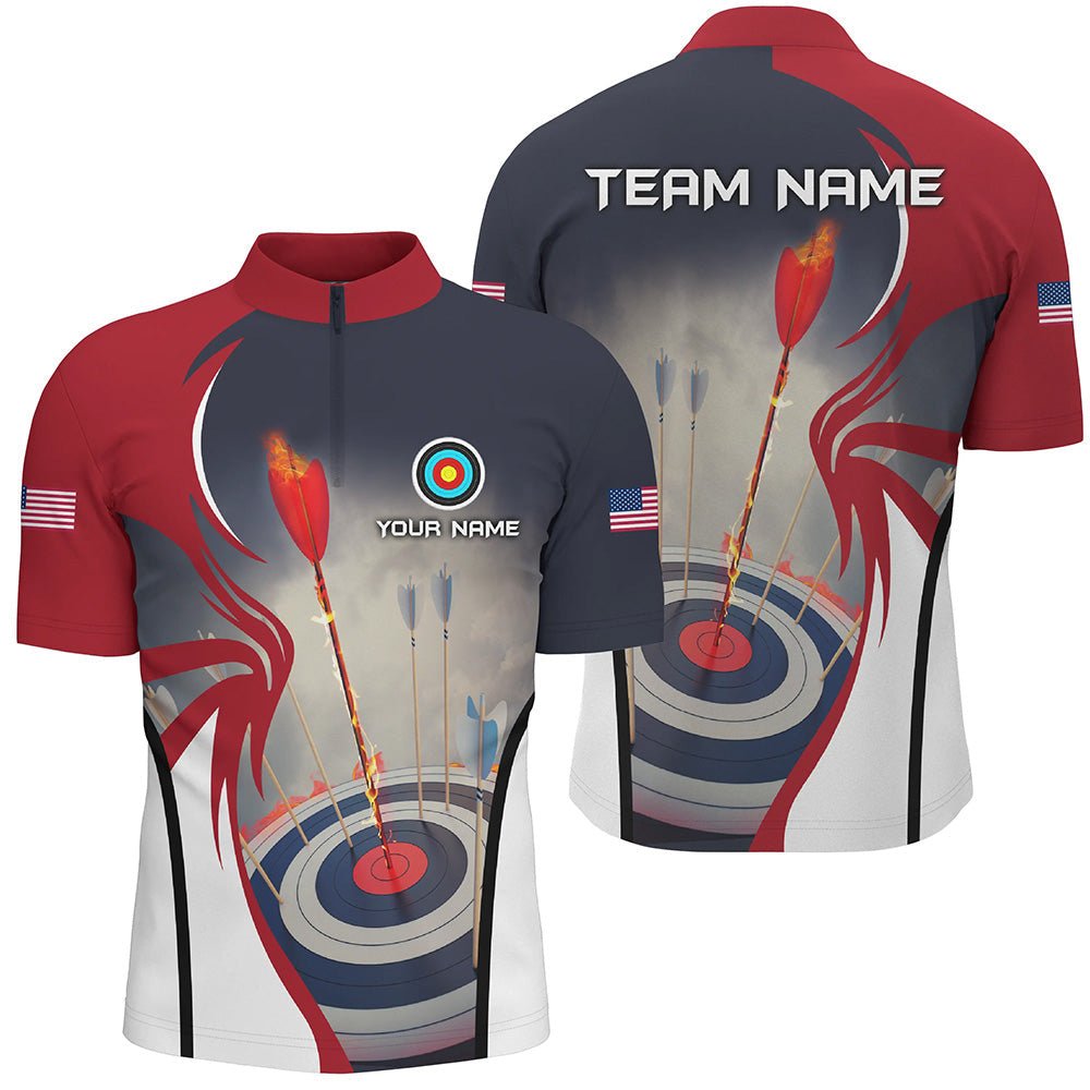 Personalisiertes Bogenschieß Polo - Shirt mit 3D Ziel Motiv - Unisex T0439 - Climcat