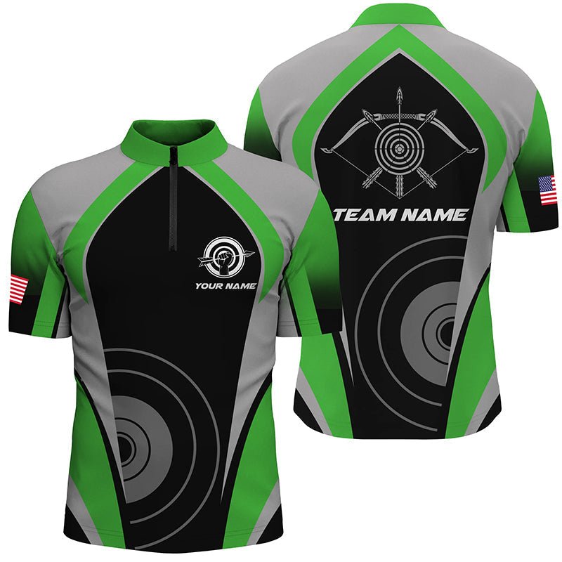Personalisiertes Bogenschieß - Team - Trikot Poloshirt Grün Unisex T1326 - Climcat